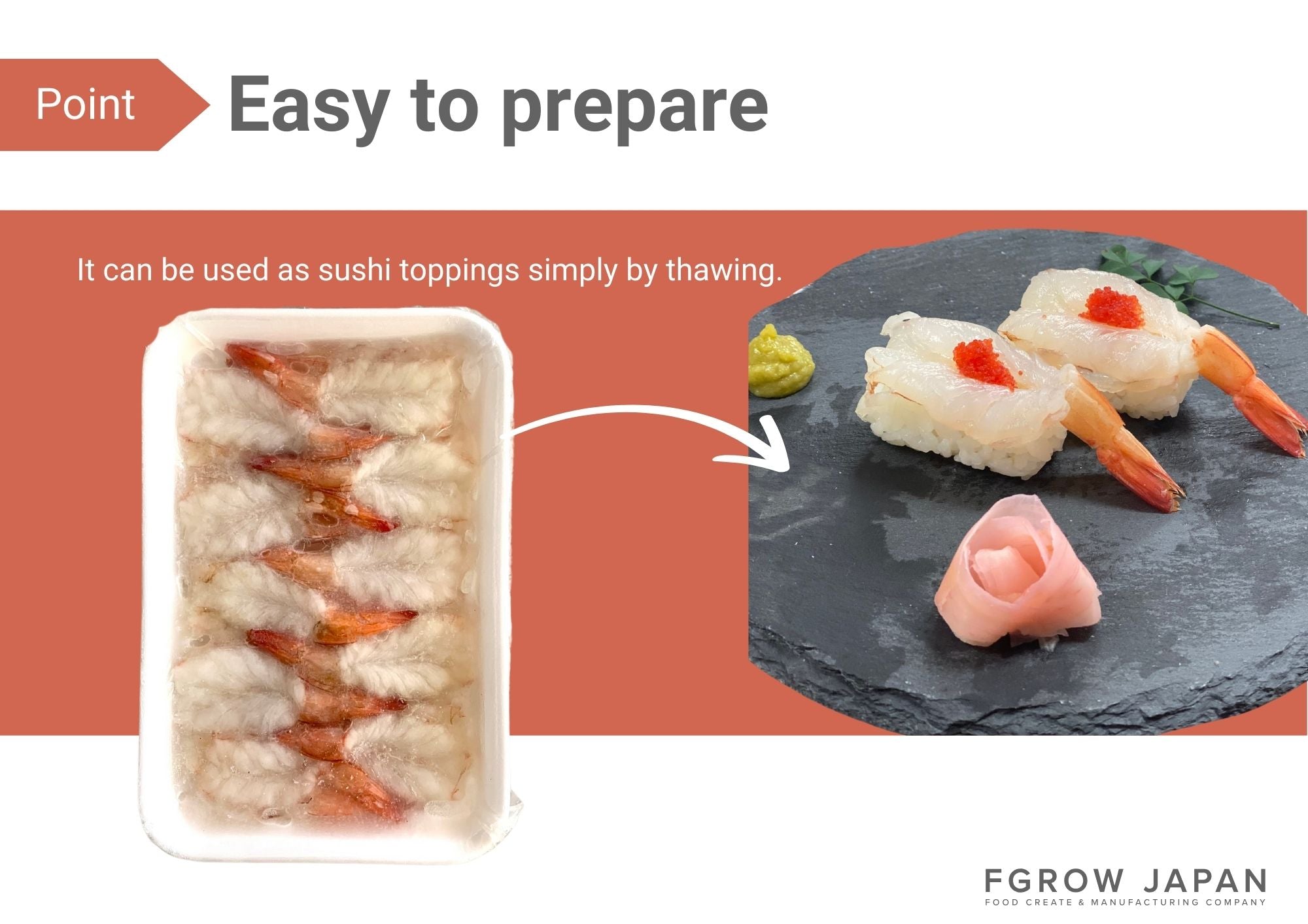 Fresh Hand-Cut Natural Shrimp Sushi Topping Premium Quality Seafood for Sushi Creations